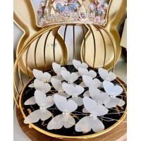 Метелики білі, одинарні, вафельні, 10шт. Метелики білі, одинарні, вафельні, 10шт.