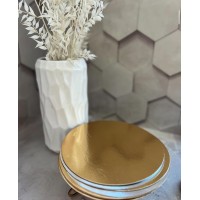 Підложки для торта Д-23 (ламінований картон,золото-срібло)