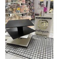 Ярусні конструкції для тортика "куб" , 2 яруса у білому кольорі