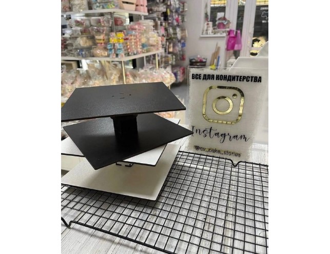 Ярусні конструкції для тортика "куб" , 2 яруса у білому кольорі