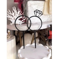 Дзеркальний топпер "Весільні кільця"