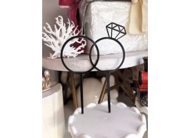 Дзеркальний топпер "Весільні кільця" Дзеркальний топпер "Весільні кільця"