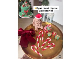 Декор на новорічний тортик Декор на новорічний тортик