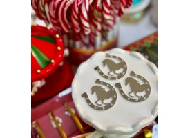 Акриловий топпер "підкова з конем"