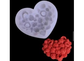 Силіконова форма для євродесертів "Малина серце" Силіконова форма для євродесертів "Малина серце"