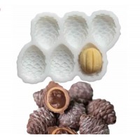 Силіконовий молд для шоколаду "половинки шишок"