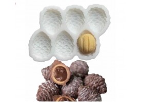 Силіконовий молд для шоколаду "половинки шишок"