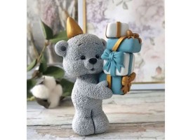3д молд ,,Ведмедик з подарунками,,