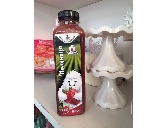 Пюре пастеризоване "Полуниця" 500 грам.