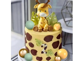 Фігурки для тортика декоративні, не їстівні (жираф + кулі)