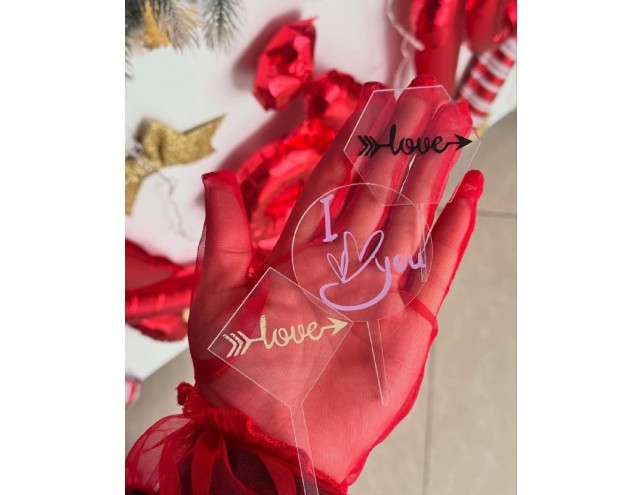 Акриловий топпер "Love", 6см.