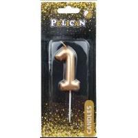 Свічка "Pelіcan велика Золота"