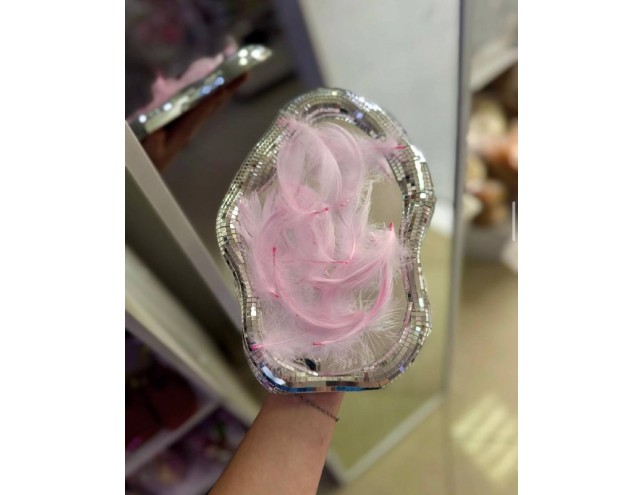 Декоративне пір'я рожеве, 10 шт.