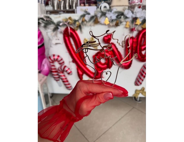 Дзеркальний топпер "закохані", 12см.