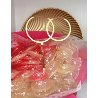 Дзеркальний топпер "Весільні кільця"