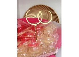 Дзеркальний топпер "Весільні кільця" Дзеркальний топпер "Весільні кільця"