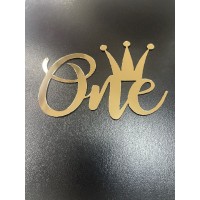 Топпер дзеркальний, one, з короною, золотий