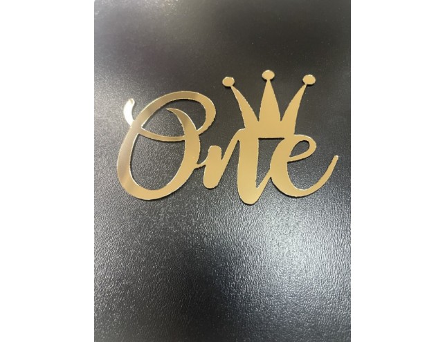Топпер дзеркальний, one, з короною, золотий