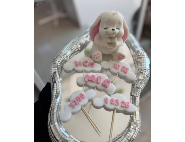 Набір "зайчик+метелик на хмаринках"