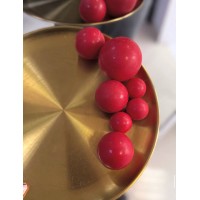 Сфери шоколадні, червоні, 9шт.