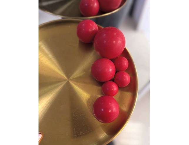 Сфери шоколадні, червоні, 9шт.