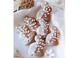 Пряник "зайчик з вербовою гілочкою"