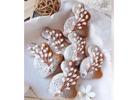 Пряник "зайчик з вербовою гілочкою"