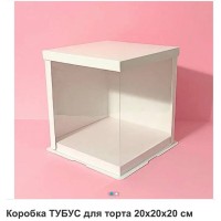 Упаковка акваріум квадрат з картонною кришкою 