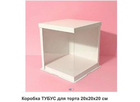 Упаковка акваріум квадрат з картонною кришкою 