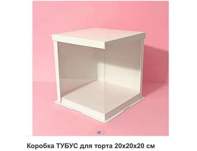 Упаковка акваріум квадрат з картонною кришкою 