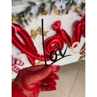 Дзеркальний топпер "Love", 11х10см.