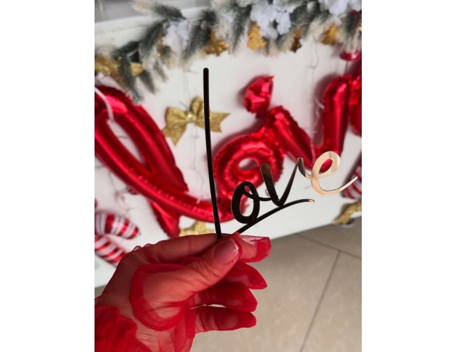 Дзеркальний топпер "Love", 11х10см.