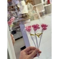 Набір сердець з мастики на проволці, 7 шт. Набір сердець з мастики на проволці, 7 шт.