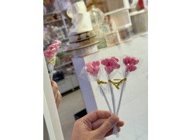 Набір сердець з мастики на проволці, 7 шт.