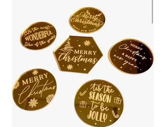 Дзеркальні новорічні топпери