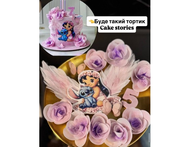 Декор на тортик "Стіч"