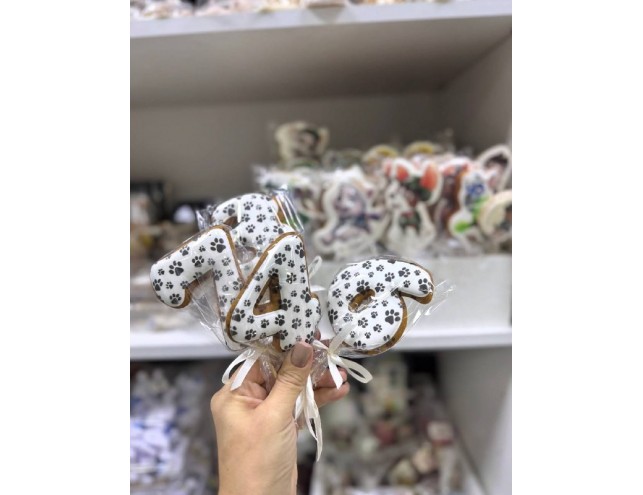 Пряники друковані "Щенячий патруль" - цифри