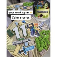 Декор на тортик в стилі "Minecraft"