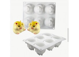 Силіконова форма для євродесертів "мультяшні хом'яки" Силіконова форма для євродесертів "мультяшні хом'яки"