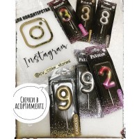 Свічки цифри в кольорах 