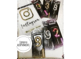 Свічки цифри в кольорах 