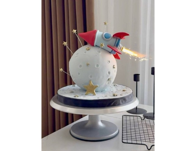 Набір декору в стилі "зірки + ракета з феєрверком"