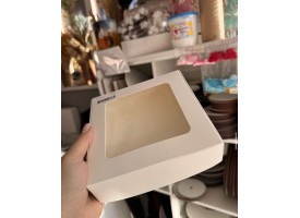 Коробка для зефіру, еклерів 15,5х15,5х3,5 см