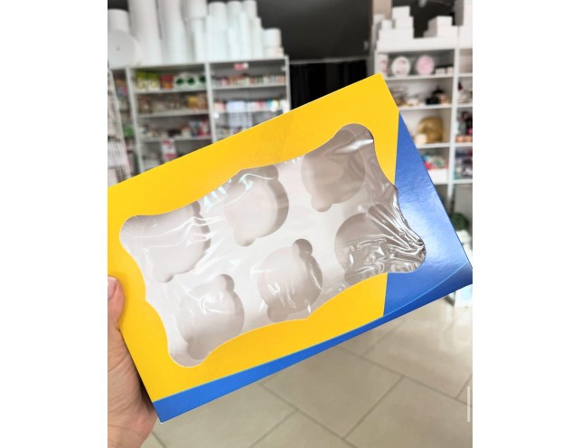 Коробка на 6 кексів, "Патріотична"