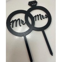 Топпер веільний "Mr&Mrs" 13cм, двп