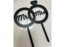 Топпер веільний "Mr&Mrs" 13cм, двп
