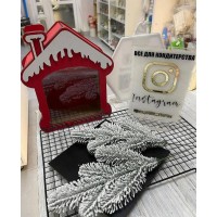 Гілочка хвойна, засніжена 30 см