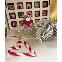 Прикраса з мастики "різдвяний Тедді" Прикраса з мастики "різдвяний Тедді"