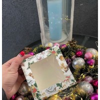 Коробка новорічна 15х15х3см
