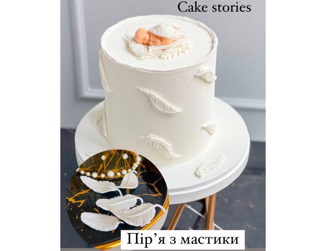 Пір'я з мастики/5шт